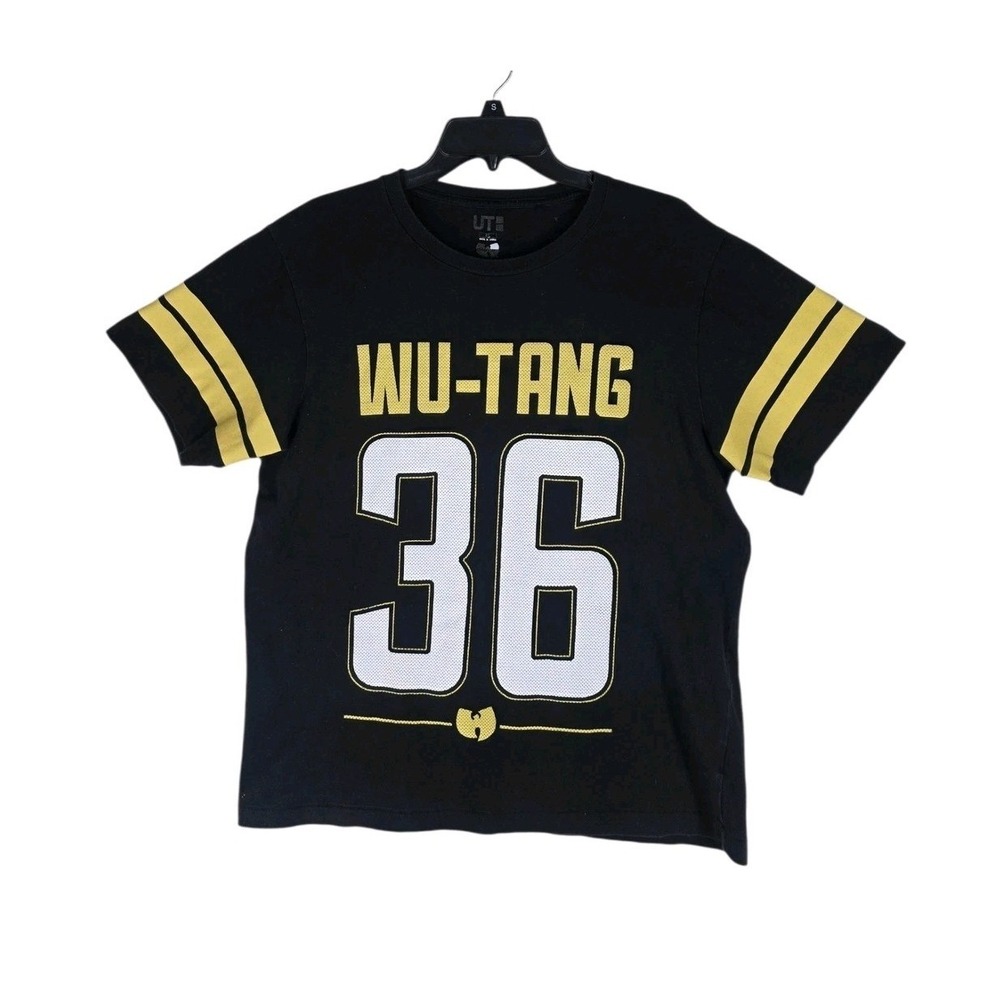 Uniqlo UT Wu-Tang Clan 36 Graphic T-Shirt Mens M Black Yellow Graphic Hip Hop
